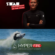 Women's HyperFire 3/2mm Steamer Chest Zip Wetsuit - Black