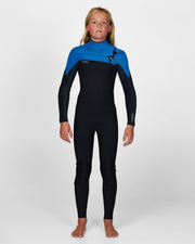 Boy's HyperFreak 3/2+ Steamer Chest Zip Wetsuit - Bali Blue