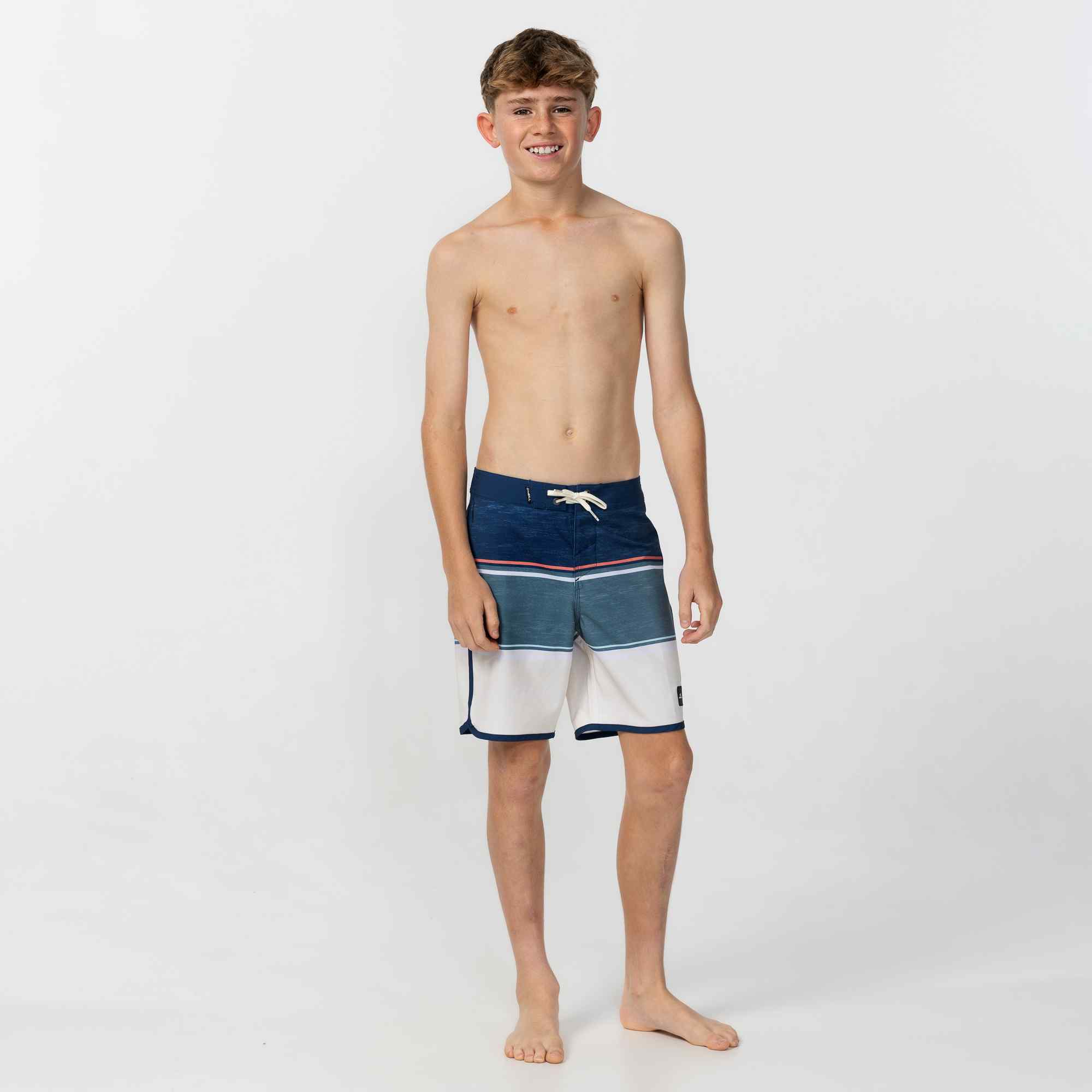 Boy's Lennox Scallop 16" Boardshort - Cream