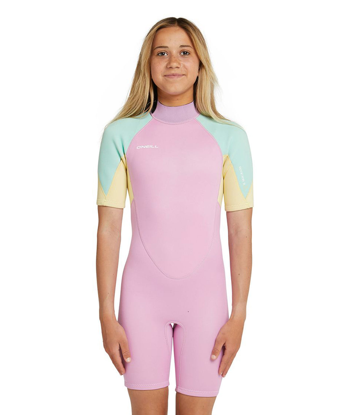 Girl's Reactor Spring Suit 2mm Short Sleeve Wetsuit - Pink Purple