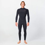 HyperFire X 4/3mm Steamer Chest Zip Wetsuit - Black