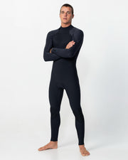 HyperFreak 3/2+ Steamer Back Zip Wetsuit - Black