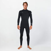 HyperFire 4/3mm Steamer Chest Zip Wetsuit - Black