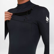 HyperFire 4/3mm Steamer Chest Zip Wetsuit - Black