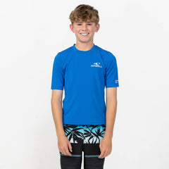 Kid's Clean & Mean Short Sleeve Rash Vest Tee - Blue