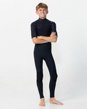 Kid's HyperFreak 2mm Short Arm Steamer Wetsuit - Black
