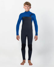 Kids HyperFreak 4/3+ Steamer Chest Zip Wetsuit - Acid/Ultrablue