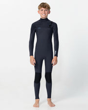 Boy's HyperFreak 4/3+ Steamer Chest Zip Wetsuit - Gunmetal