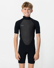 Boy's Reactor Short Sleeve Spring Suit 2mm Wetsuit - Black