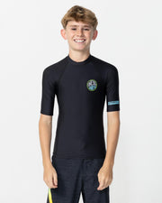 Kid's Reactor UV Short Sleeve Rash Vest - Black