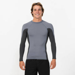 Men's HyperFreak Skins Long Sleeve Rash Vest - Dark Shadow