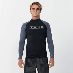 Men's Reactor Block Long Sleeve Rash Vest - Orion Blue