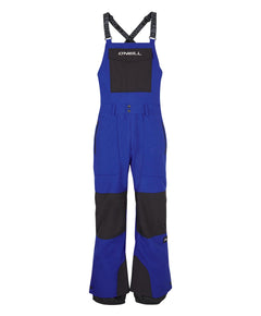 Men's Shred Bib Snow Pants - Surf The Web Blue