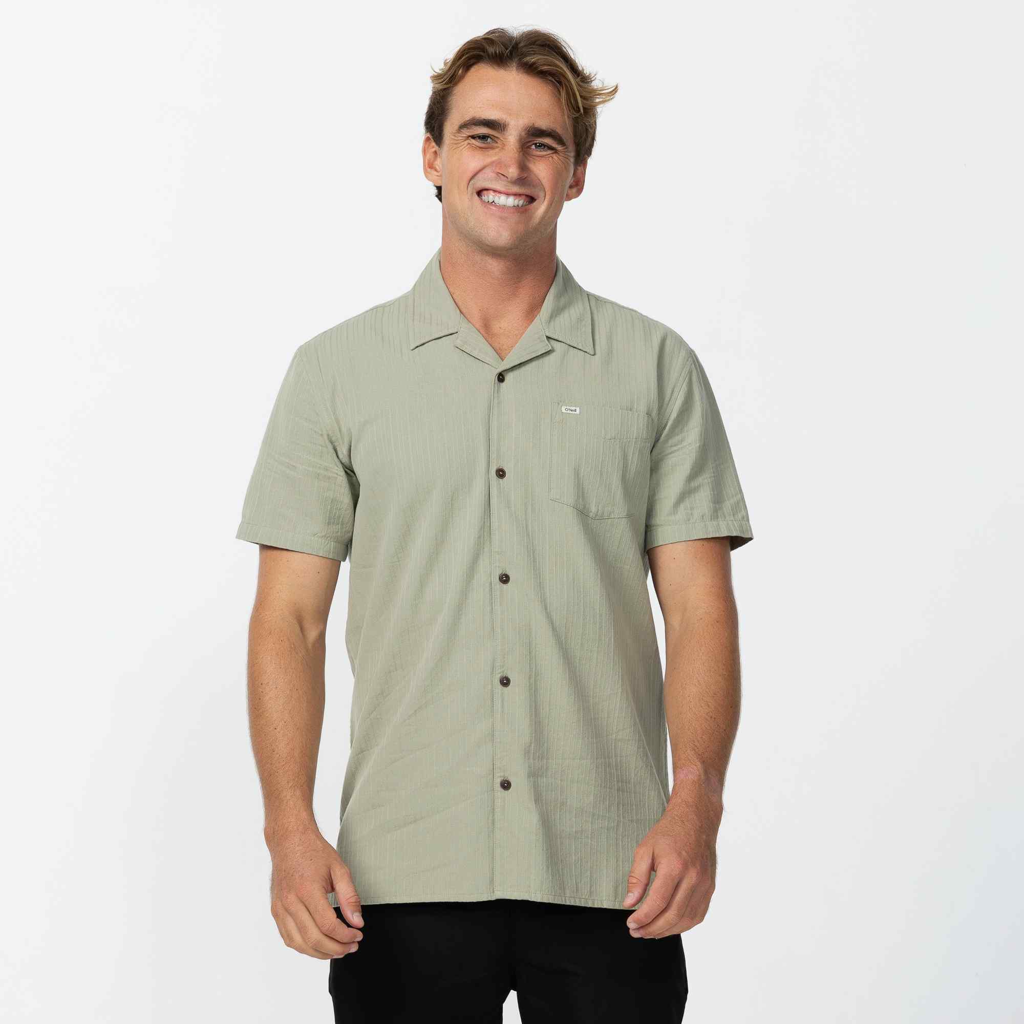OG Eco Stripe Standard Short Sleeve Shirt - Seaglass