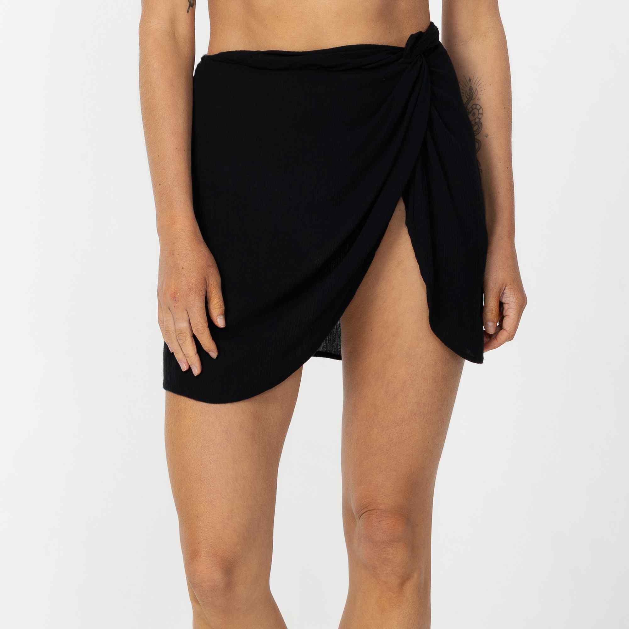 Saltwater Solids Hanalei Mini Skirt - Black