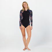 Women's Bahia 2mm Long Sleeve Cheeky Spring Suit Front Zip - Tropic Texta