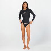 Women's Classic Long Sleeve Rash Vest - Black