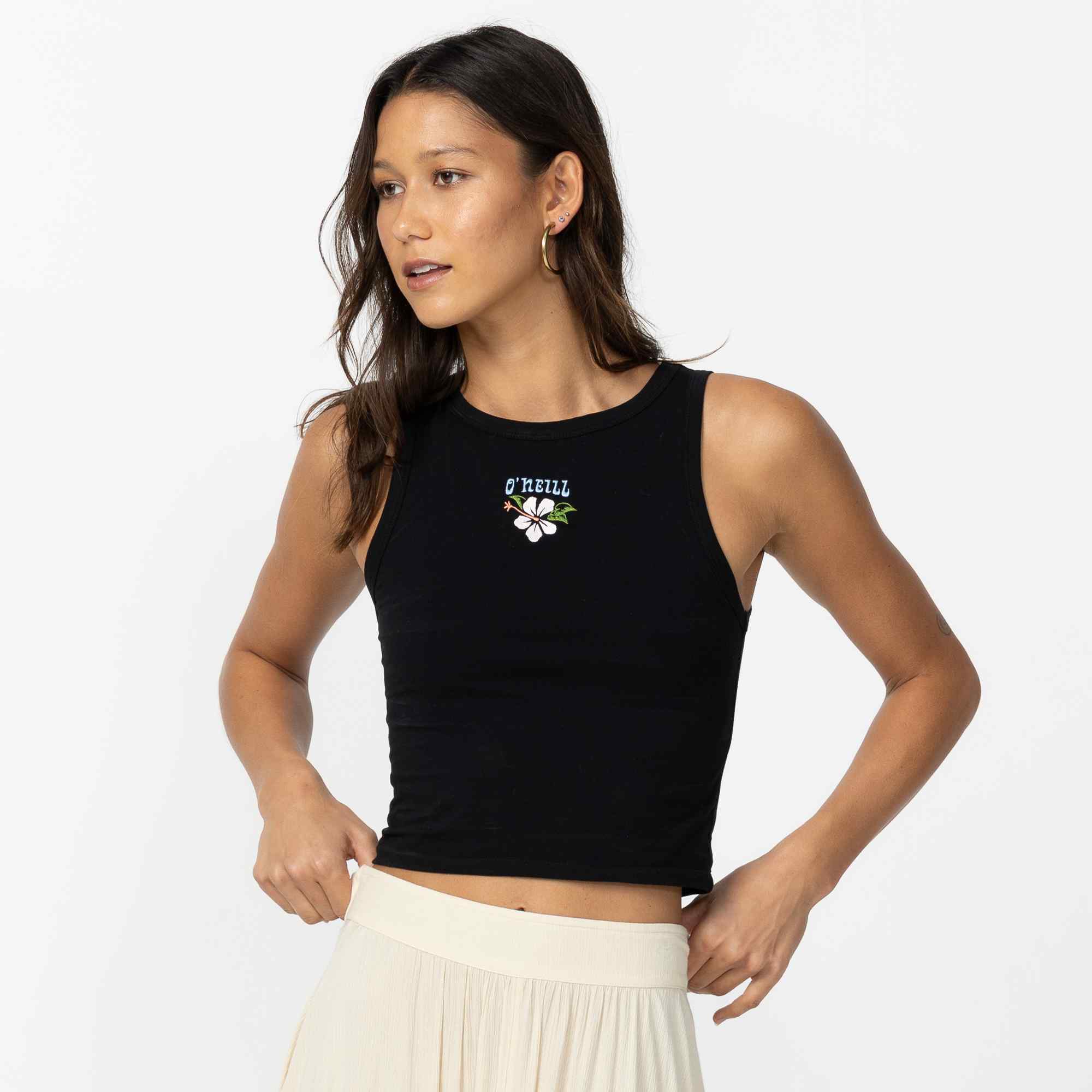 Women's First Bloom Singlet - Black