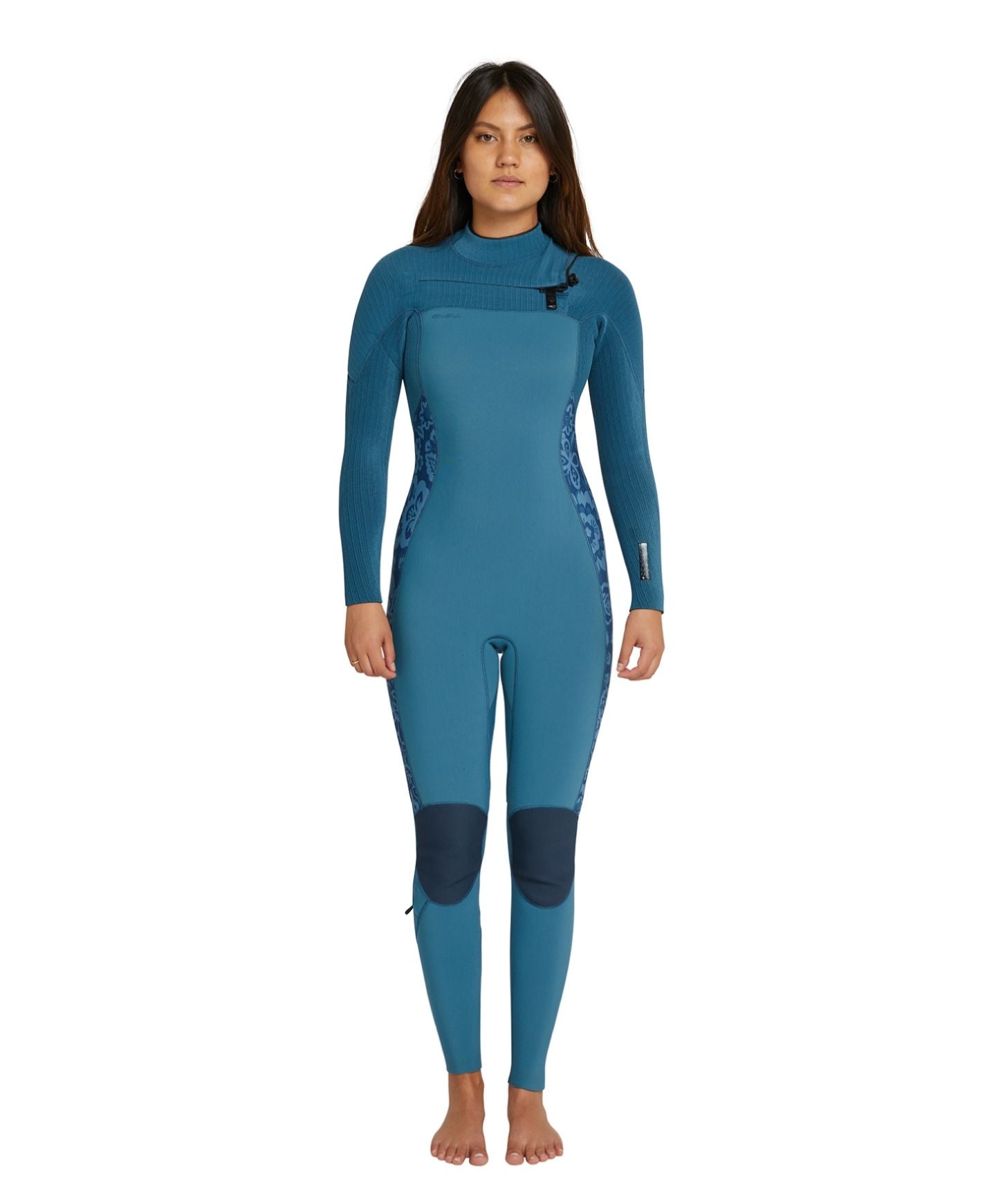 Womens HyperFreak 3/2+ Steamer Chest Zip Wetsuit - Blue Haze