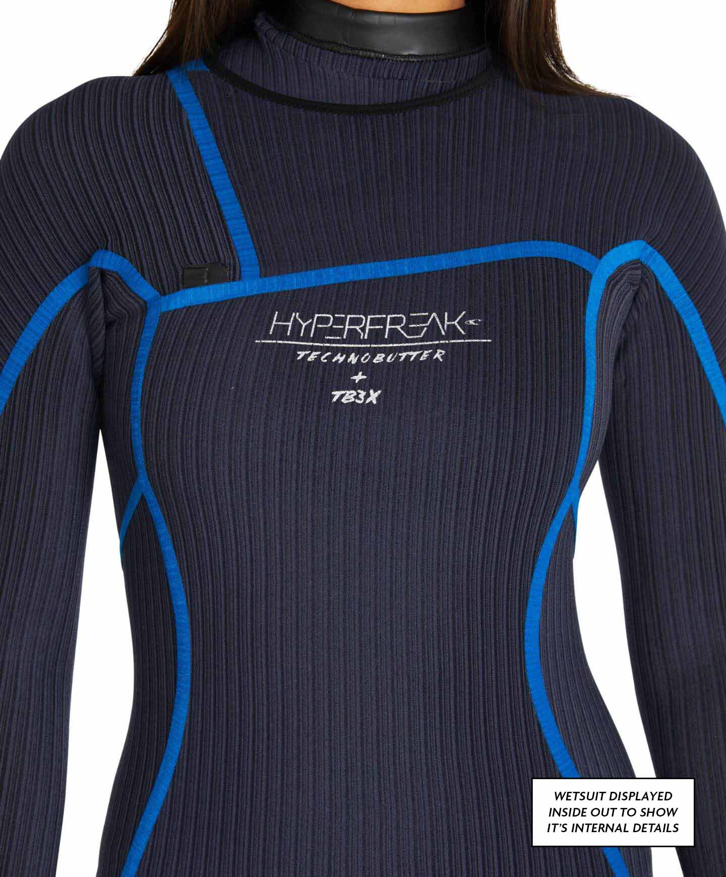 Womens HyperFreak 3/2+ Steamer Chest Zip Wetsuit - Black