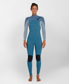 Women's HyperFreak 3/2+mm Steamer Chest Zip - Dusty Blue