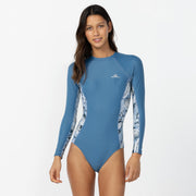 Women's Laney Back Zip Surf Suit - Blue Floral