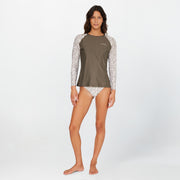 Women's Salina Long Sleeve Rash Vest Tee - Dune