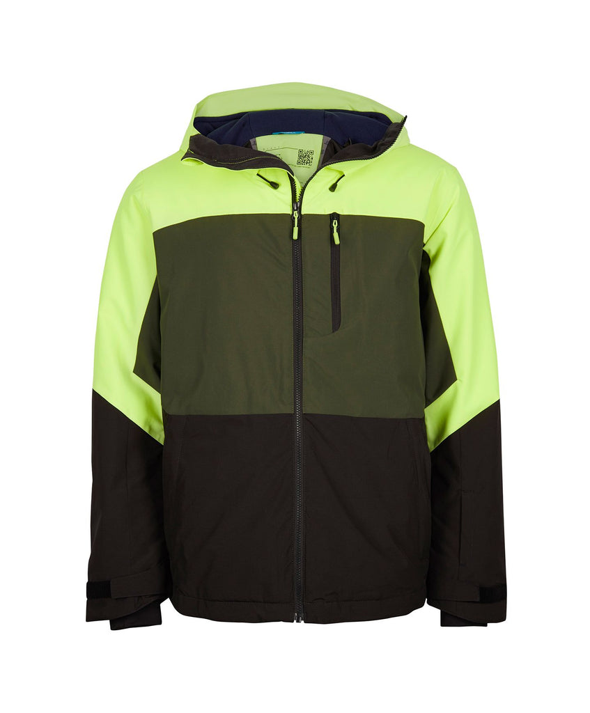 Buy Men's Carbon Snow Jacket Pyranine Yellow Colour Block by O'Neill
