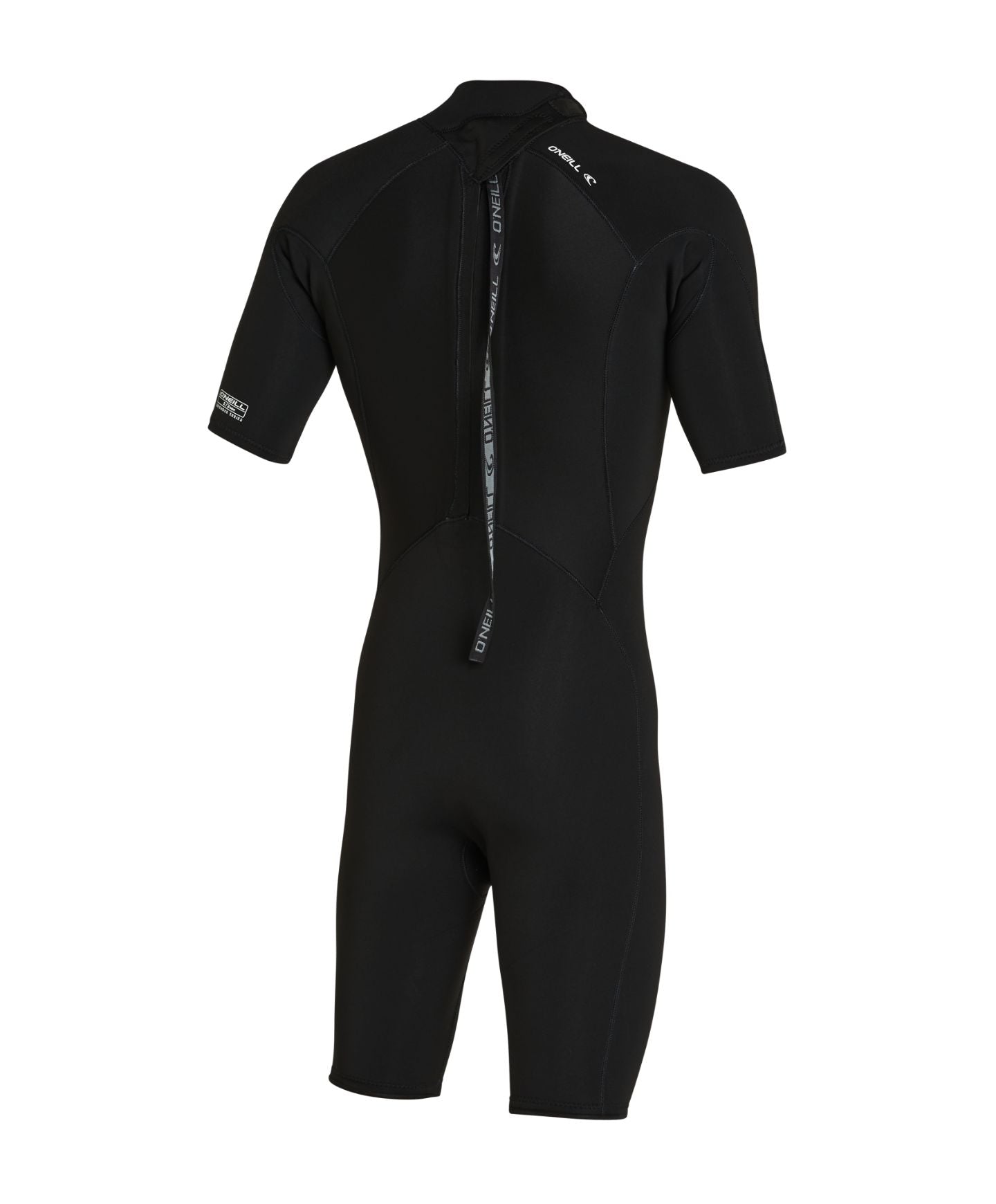 Defender Back Zip Short Sleeve Spring Suit 2mm Wetsuit - Black