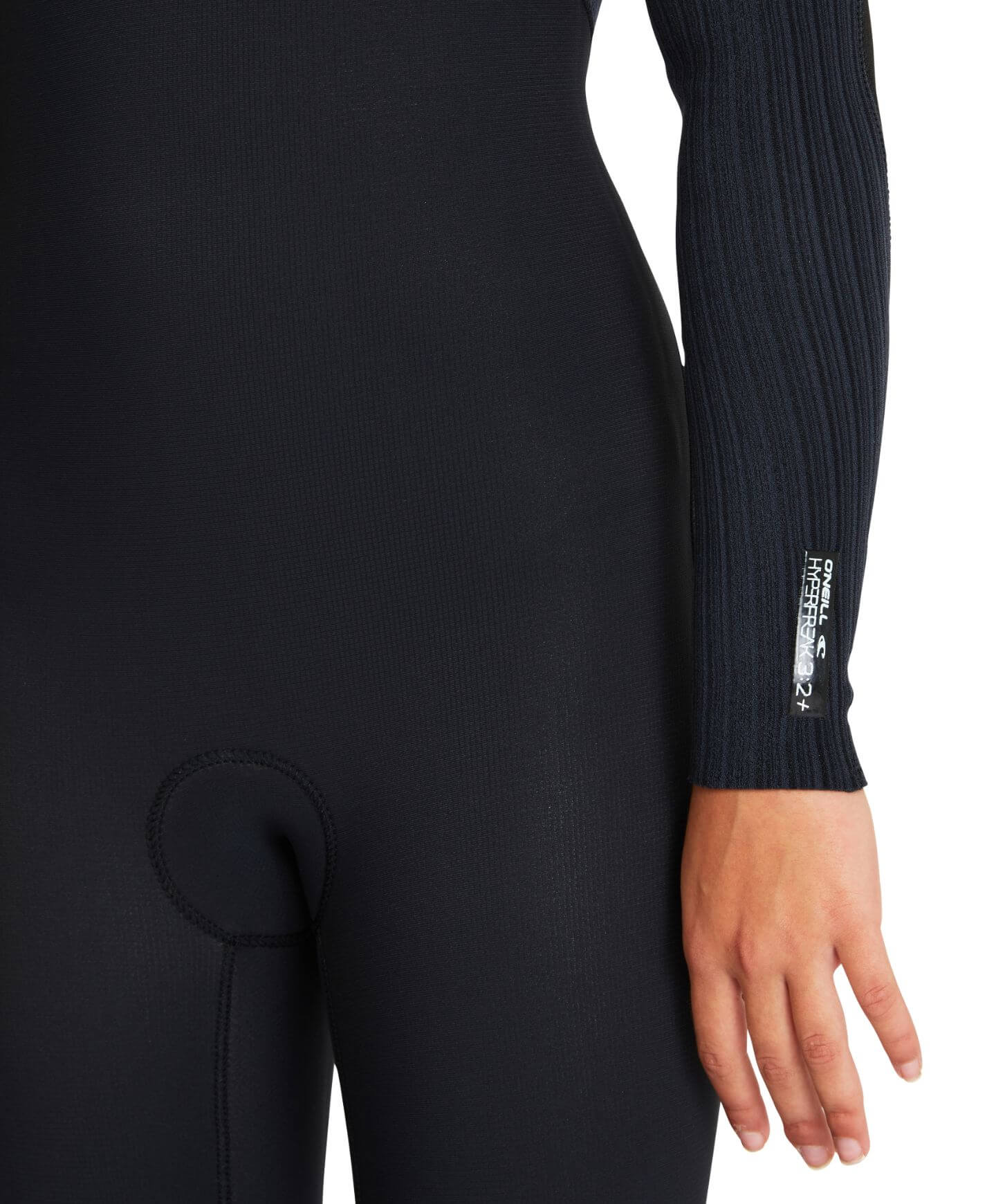 Girl's HyperFreak 3/2+ Steamer Chest Zip Wetsuit - Black