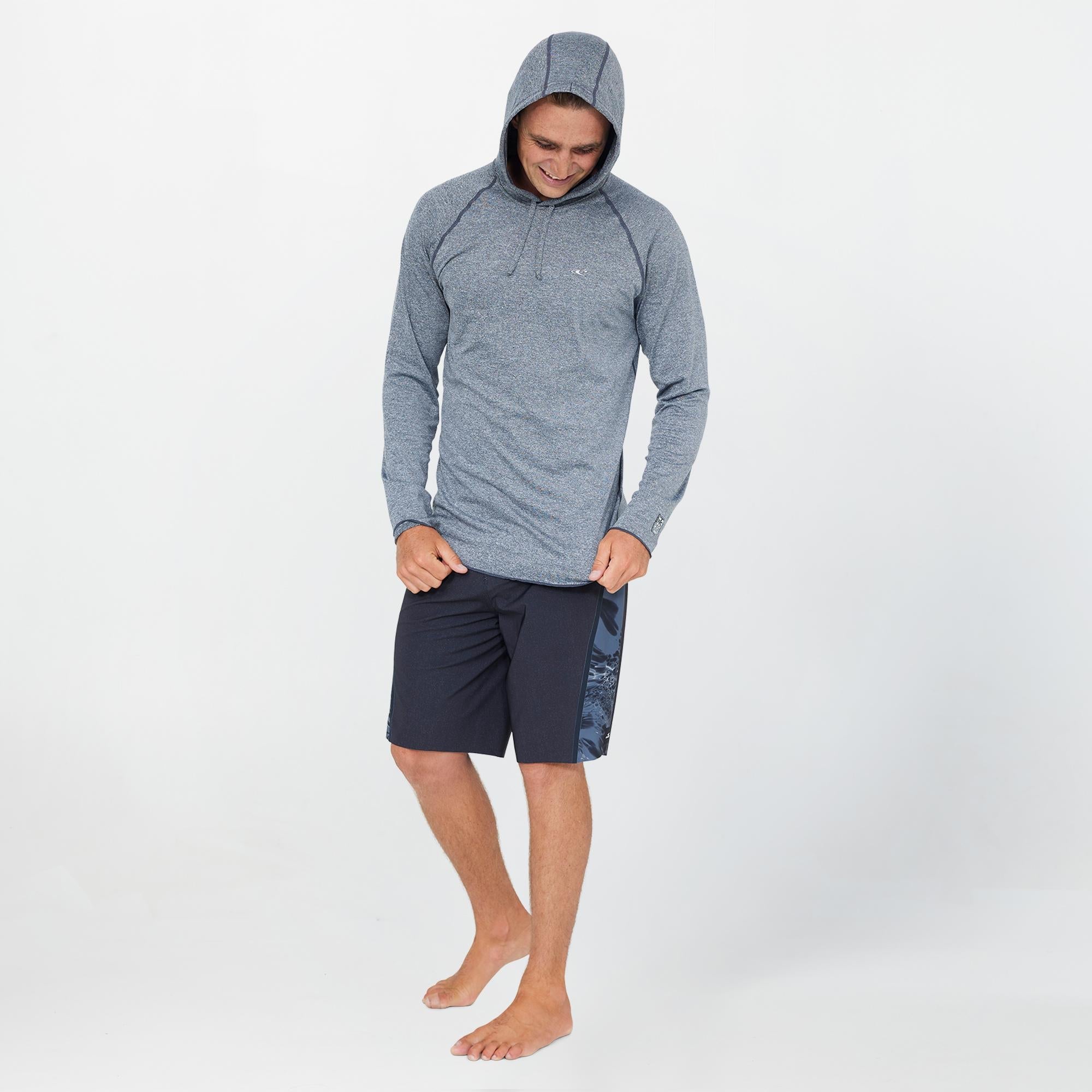 Men's 24/7 Hybrid UV Long Sleeve Surf Hoody - Graphite