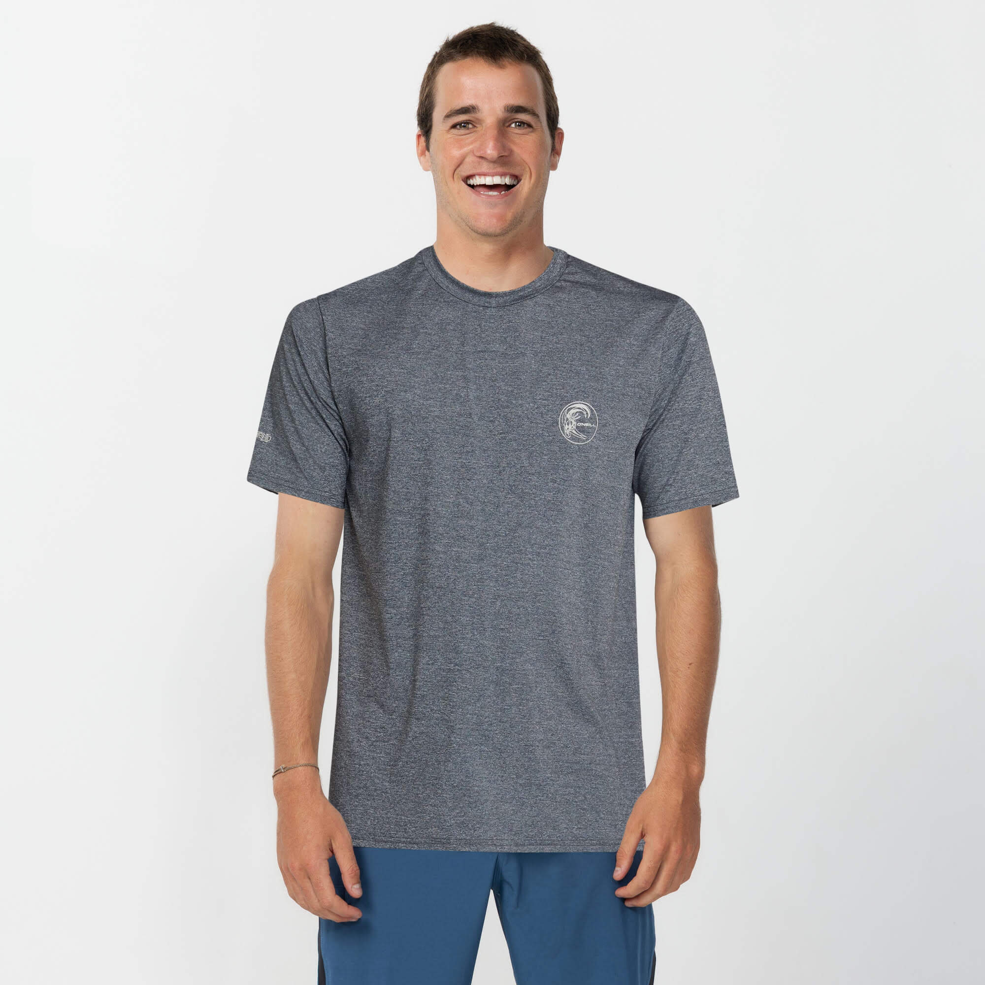 24-7 Hybrid Surf Tee Short Sleeve Rashie - Charcoal