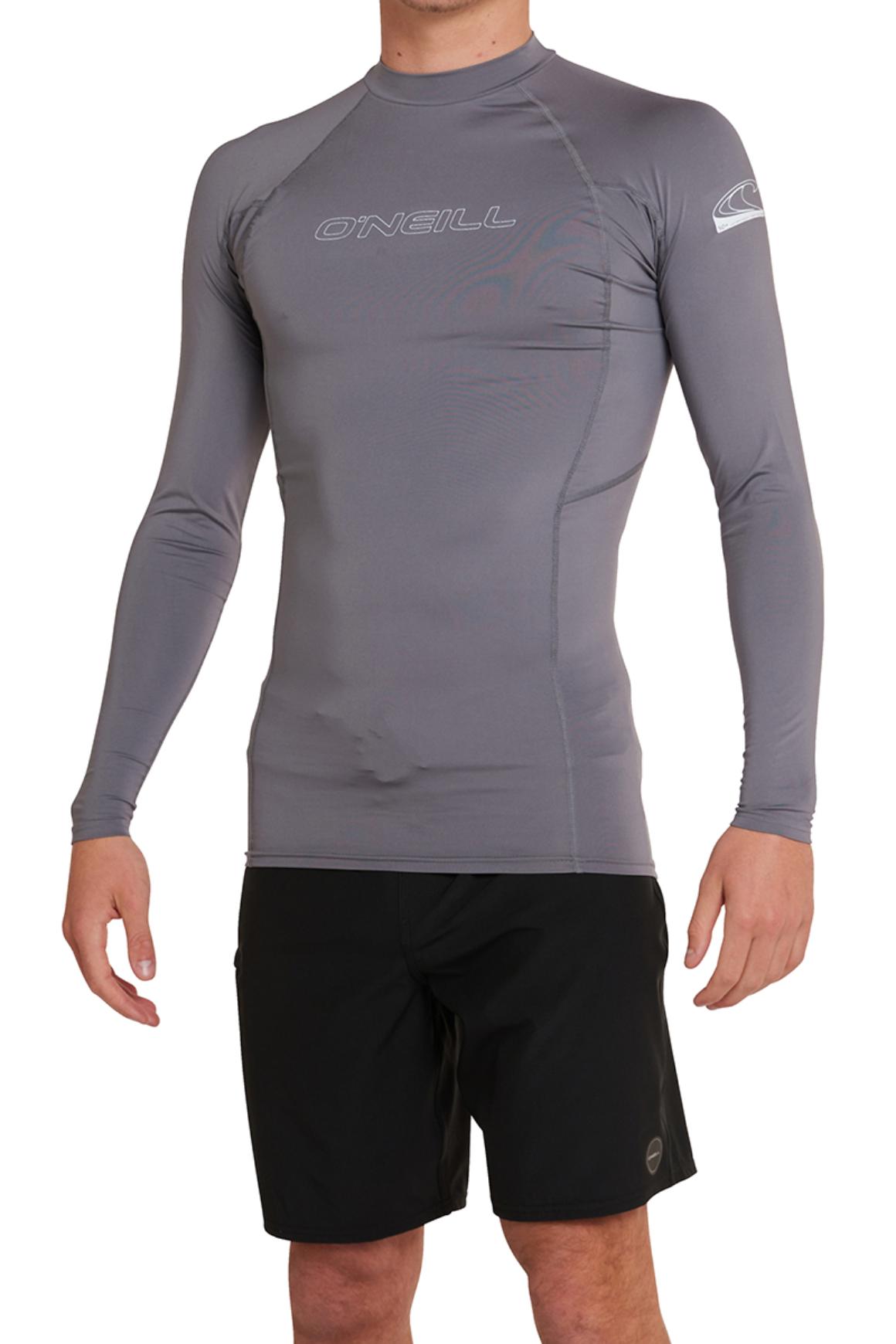 Men's Basic Skins L/S Rash Guard - Smoke