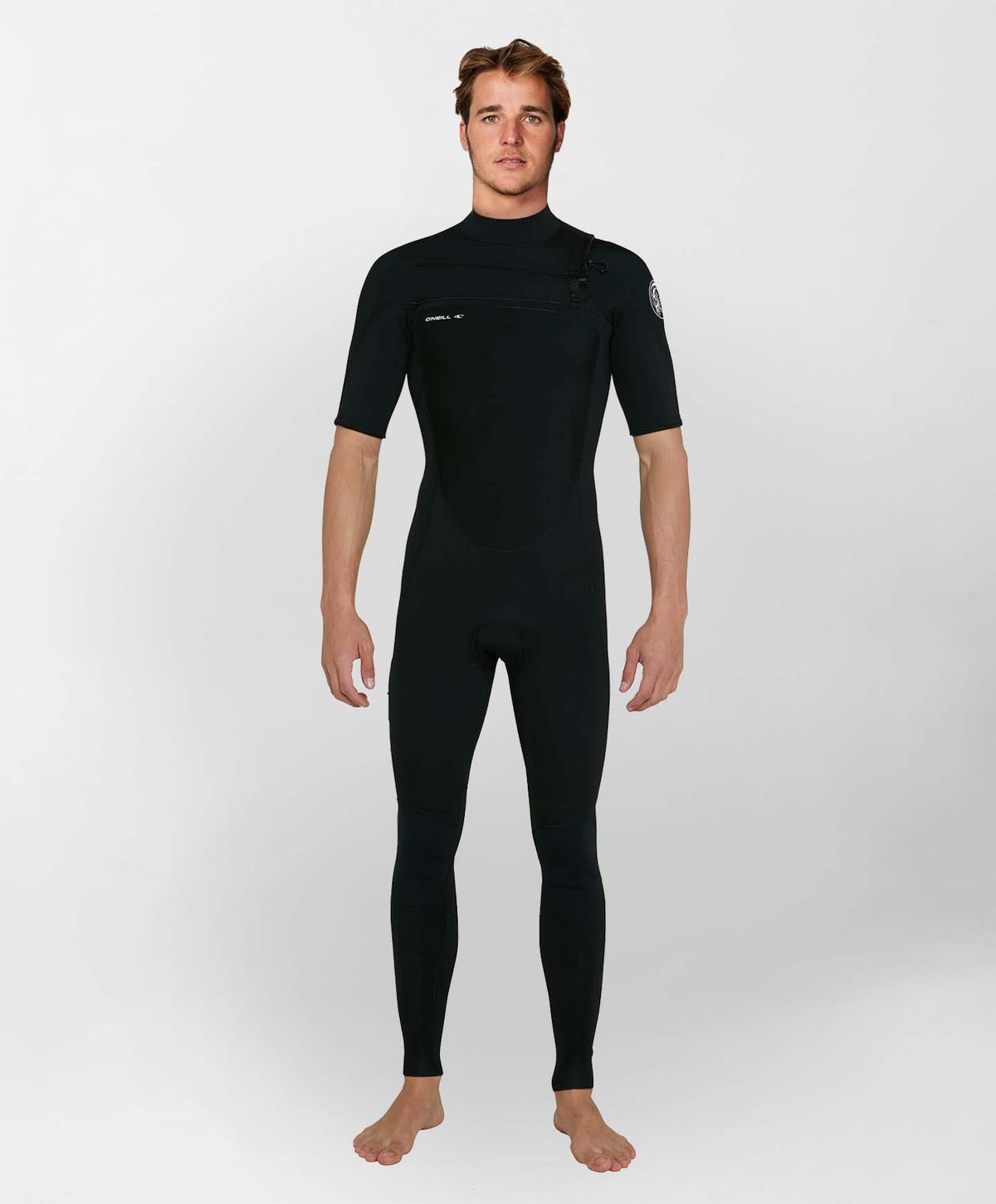 Defender 2mm Short Arm Steamer Chest Zip Wetsuit - Black