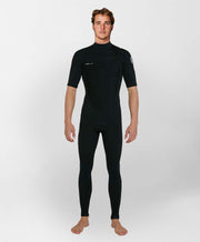 Defender 2mm Short Arm Steamer Chest Zip Wetsuit - Black