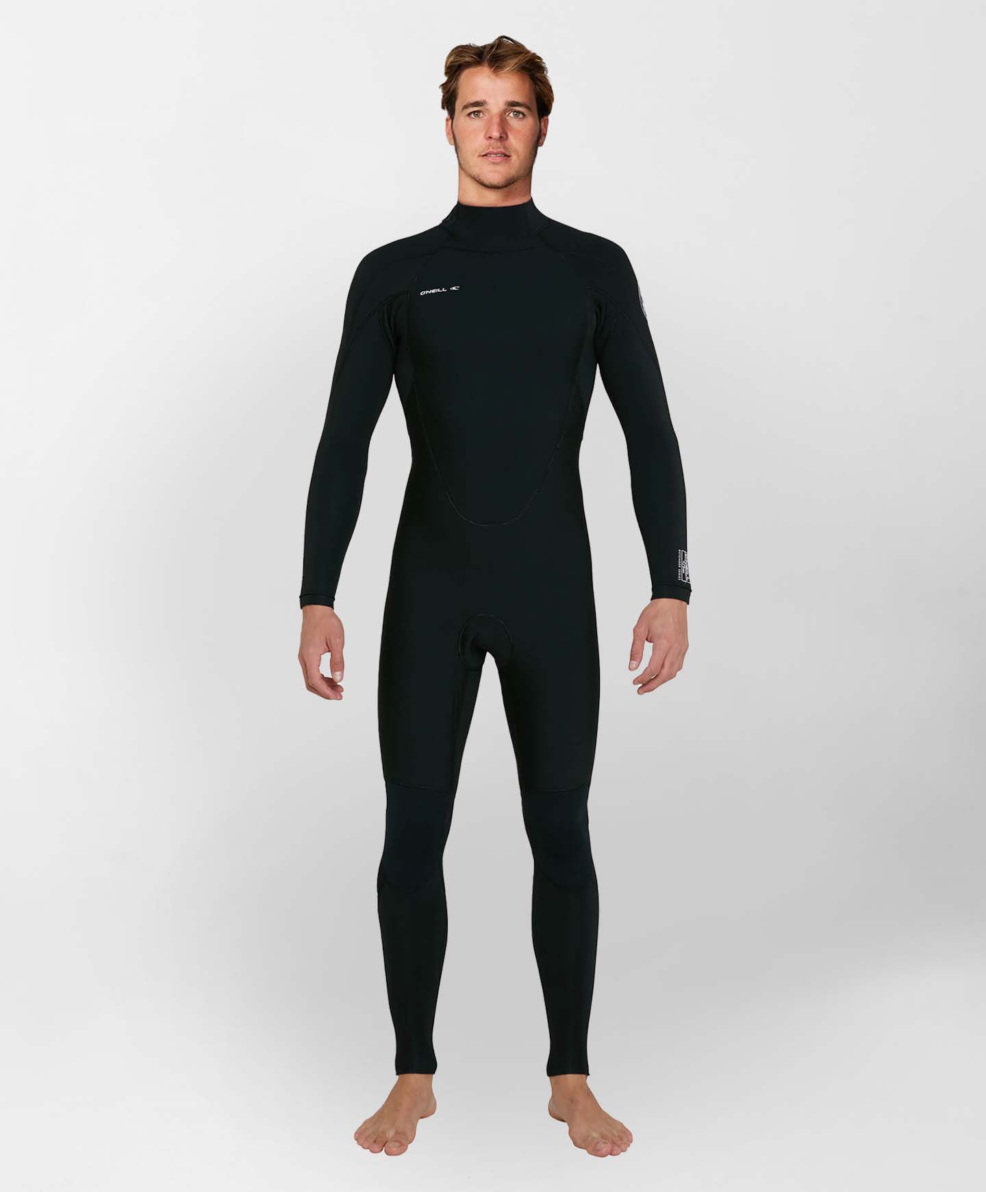 Defender 3/2mm Steamer Back Zip Wetsuit - Black