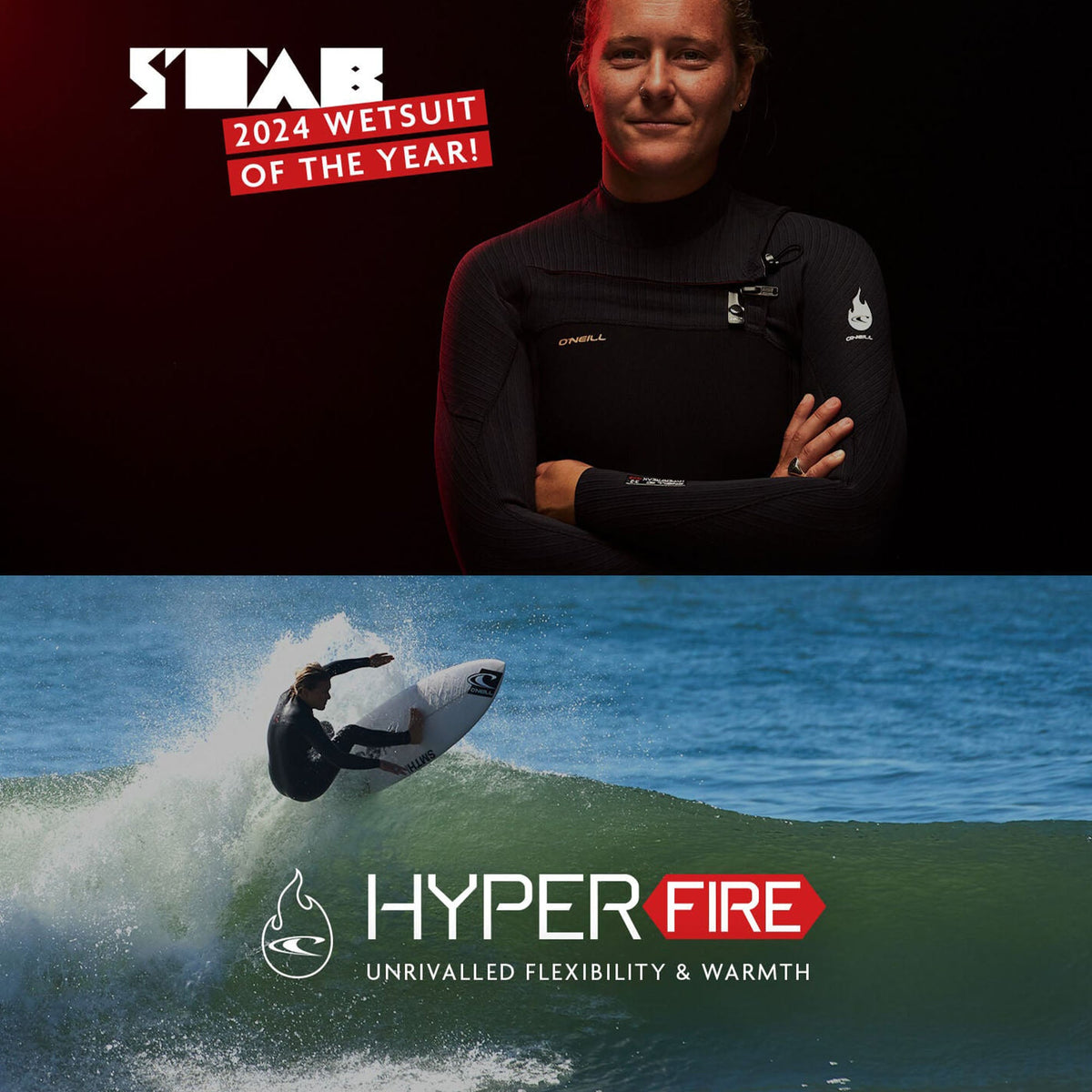 Women's HyperFire 3/2mm Steamer Chest Zip Wetsuit - Black