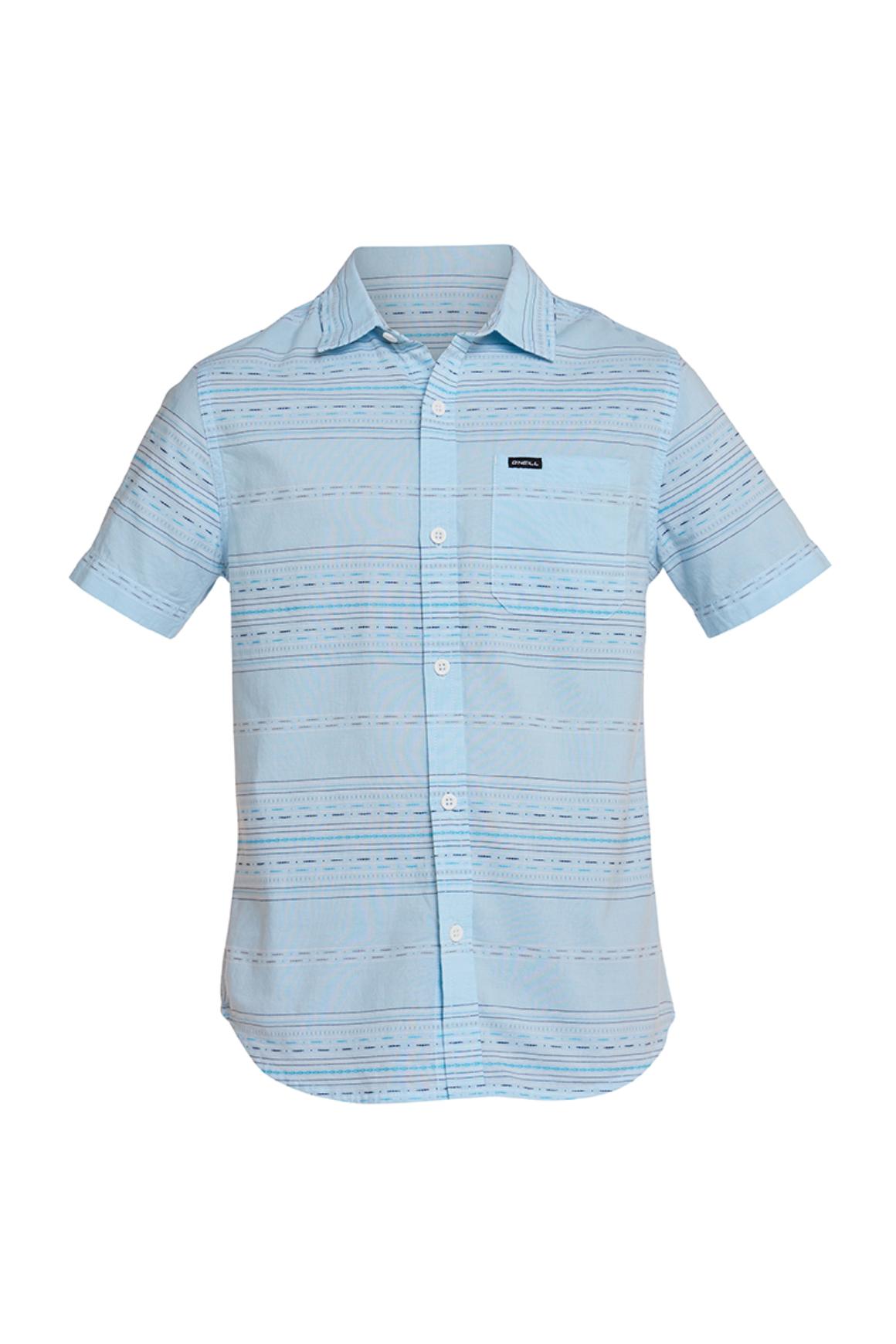 Boy's Seafaring Stripe SS - Sky Blue