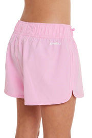 Girl's Lane Solid Stretch 2" Boardshorts - Pink