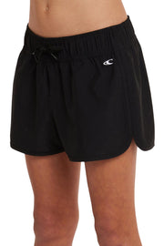 Girl's Lane Printed Stretch 2" Boardshorts - Black