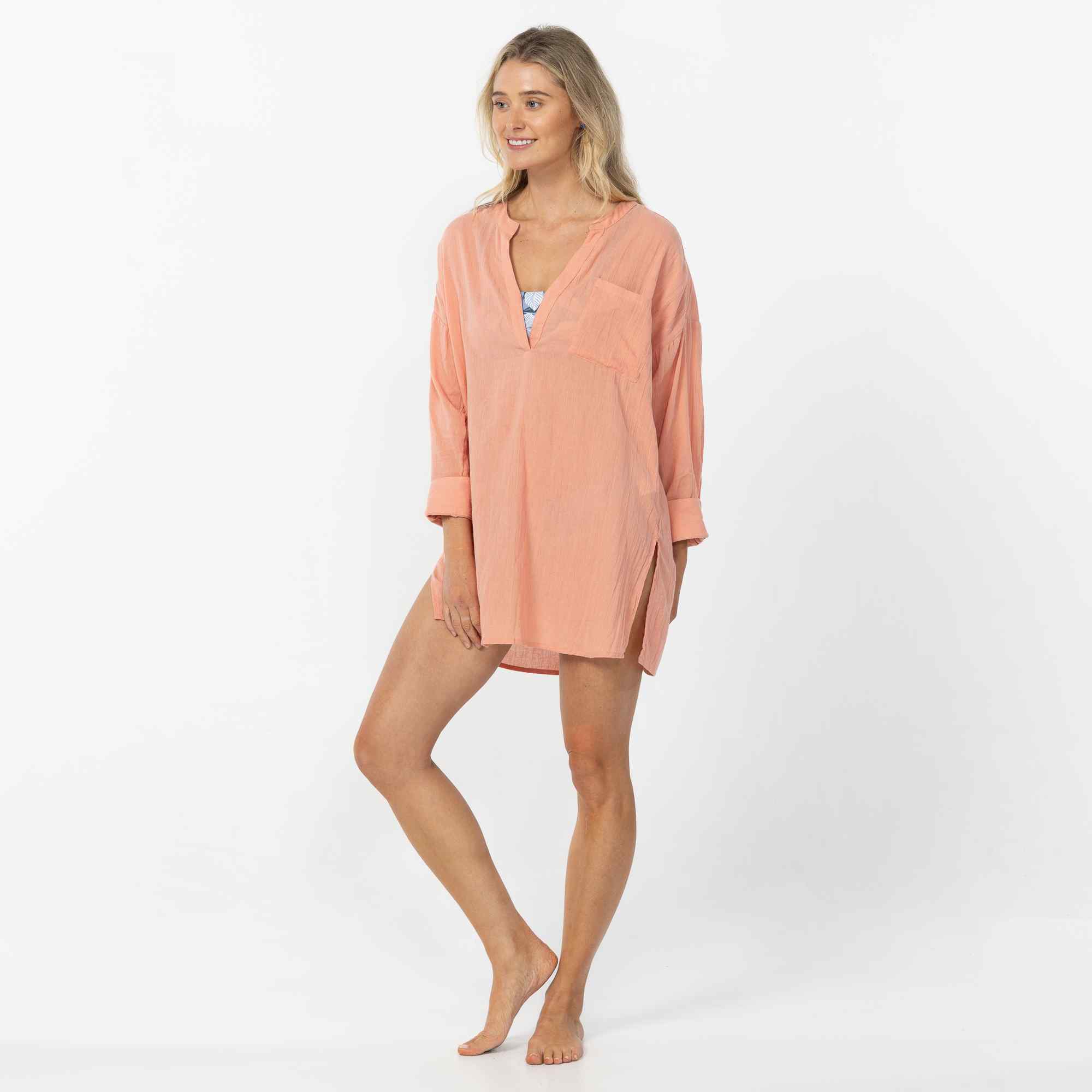 Belizin Coverup Overswim Dress - Canyon Clay