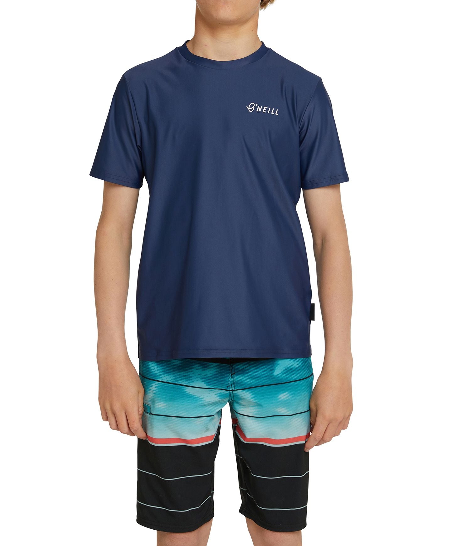Boy's Barra Short Sleeve UV Tee - Marine