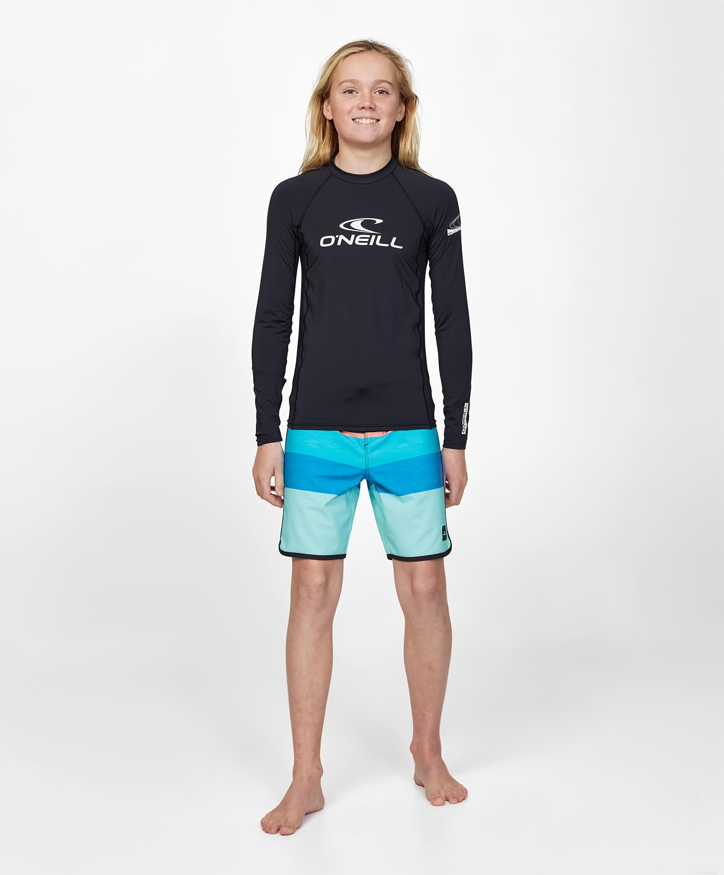 Boys Basic LS Rash Vest - Black