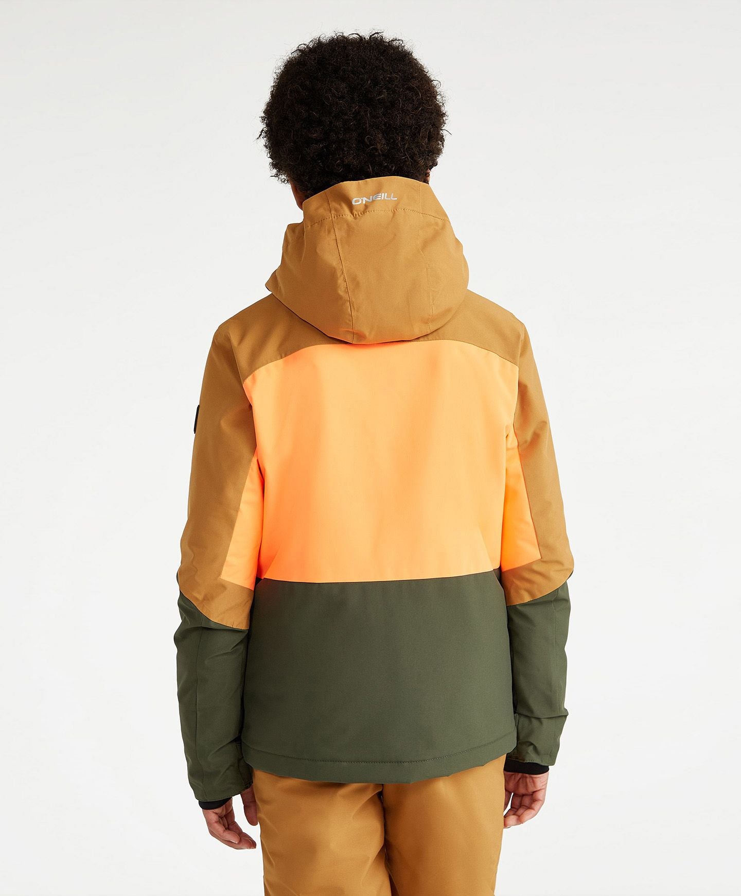 Boy's Carbonite Snow Jacket - Rich Caramel Colour Block