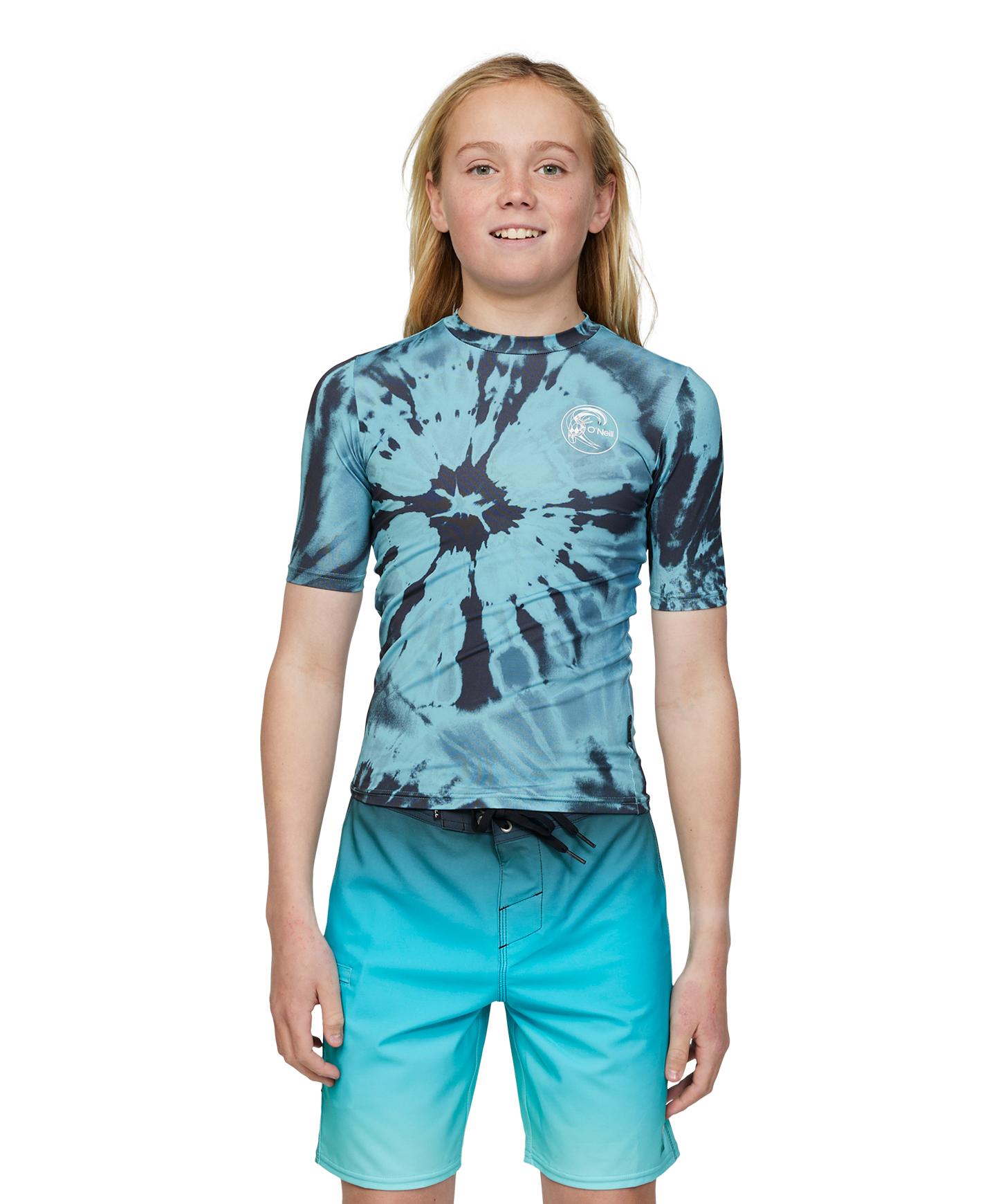 Boy's Dopedye SS UV Surf Tee Rashie - Deep Teal