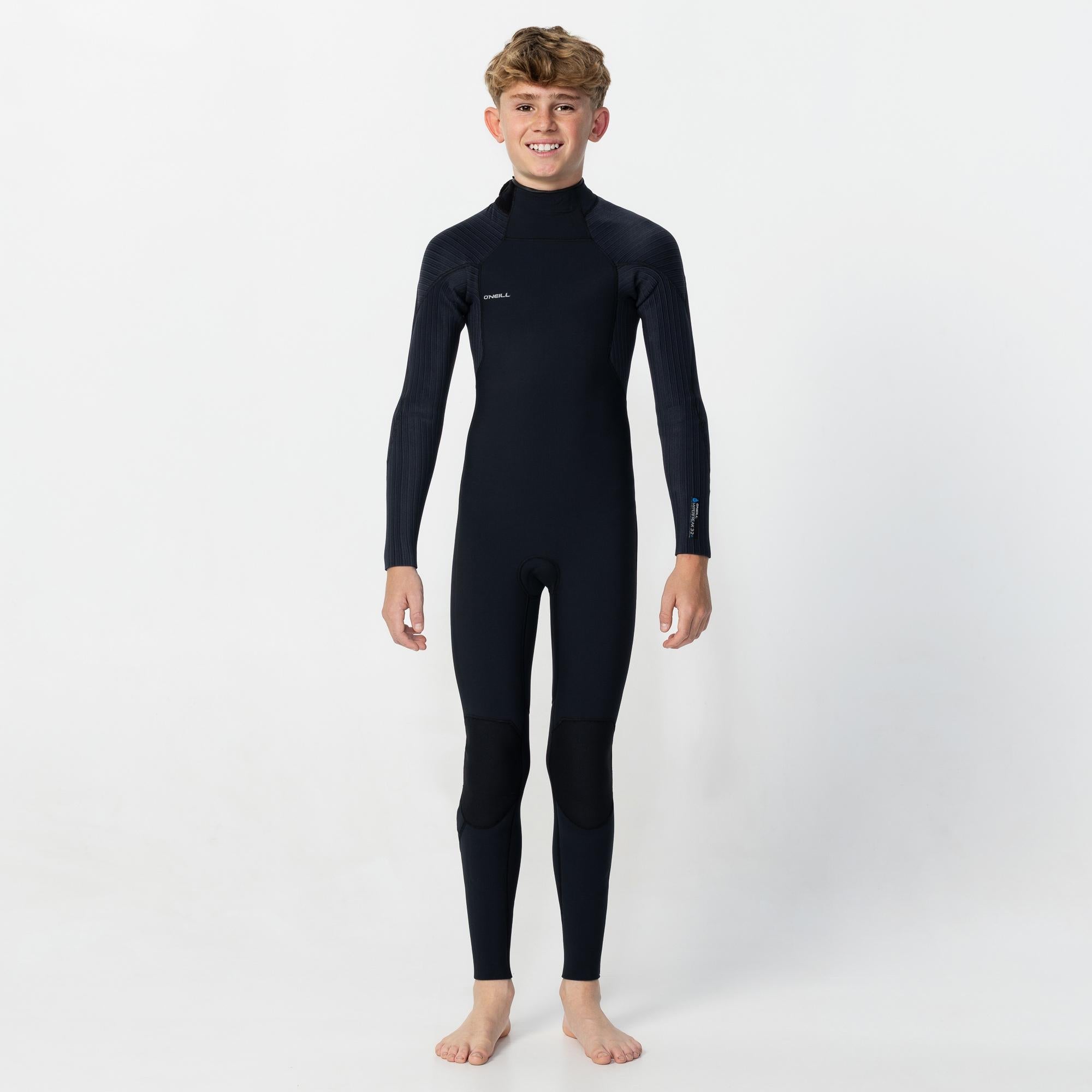 Boy's HyperFreak 3/2+ Steamer Back Zip Wetsuit - Black