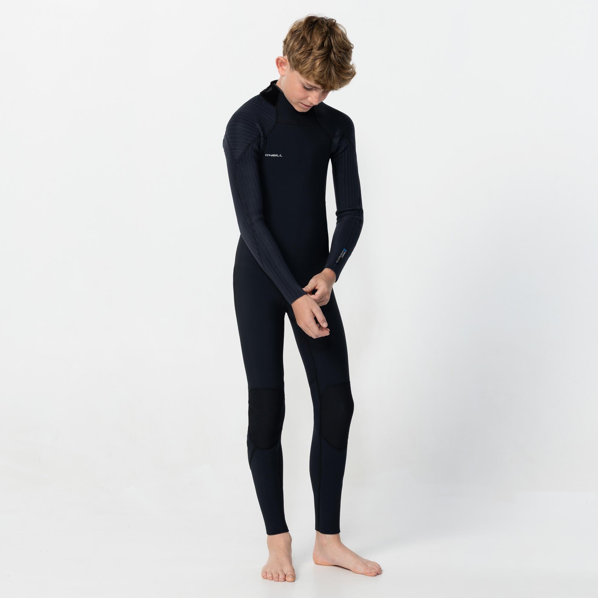 Boy's HyperFreak 3/2+ Steamer Back Zip Wetsuit - Black