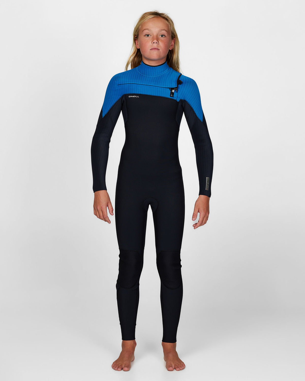 Boy's HyperFreak 3/2+ Steamer Chest Zip Wetsuit - Bali Blue