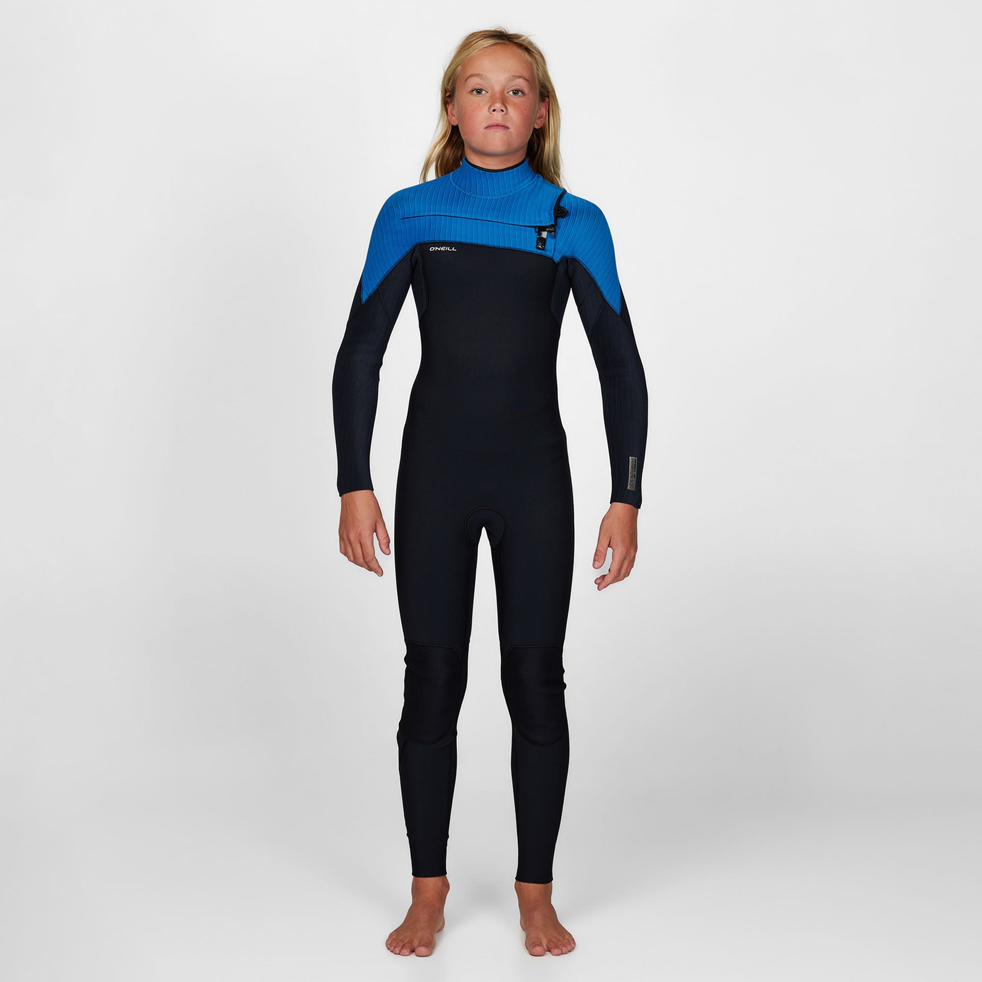 Boy's HyperFreak 3/2+ Steamer Chest Zip Wetsuit - Bali Blue
