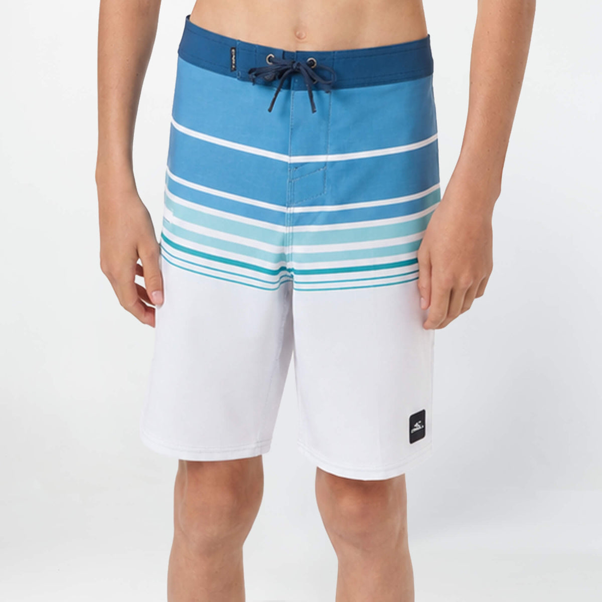 Boy's Hyperfreak Heat Stripe 17" Boardshort - Fog Grey
